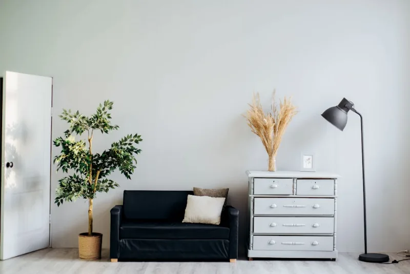 A peaceful quiet meditation corner with warm natural light and calm interior acoustics